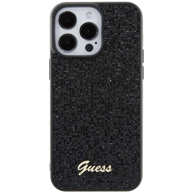 Чохол Guess Disco Metal Script для iPhone 15 Pro Max Black (GUHCP15XPMSDGSK)