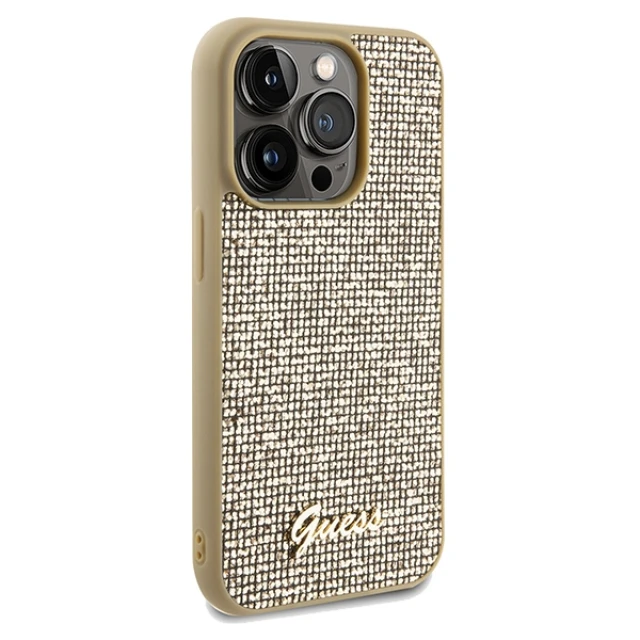 Чохол Guess Disco Metal Script для iPhone 14 Pro Gold (GUHCP14LPMSDGSD)