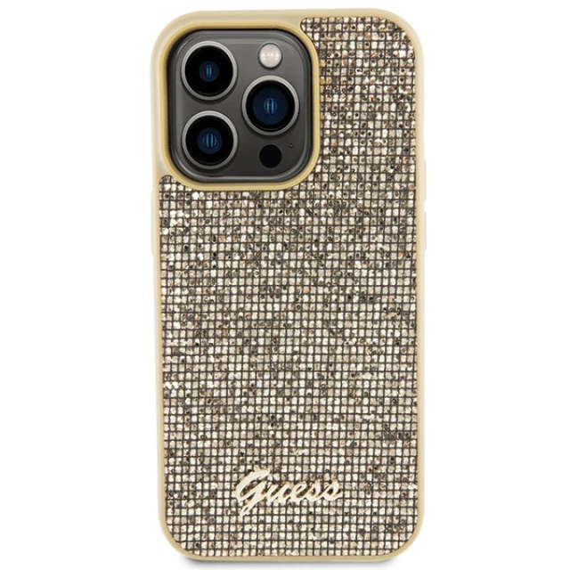 Чохол Guess Disco Metal Script для iPhone 15 Pro Gold (GUHCP15LPMSDGSD)