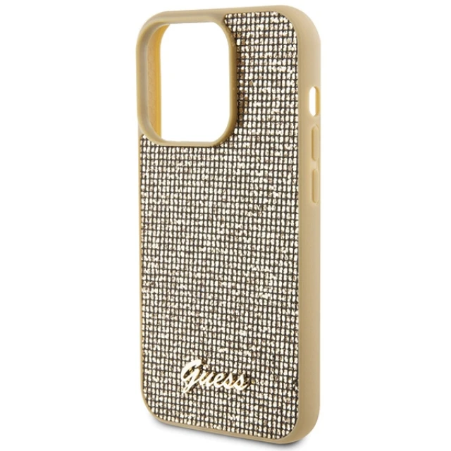 Чохол Guess Disco Metal Script для iPhone 15 Pro Gold (GUHCP15LPMSDGSD)