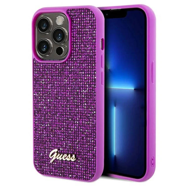 Чохол Guess Disco Metal Script для iPhone 14 Pro Fuschia (GUHCP14LPMSDGSF)