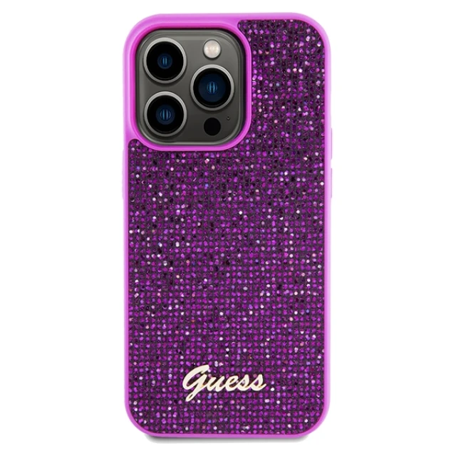 Чохол Guess Disco Metal Script для iPhone 14 Pro Max Fuschia (GUHCP14XPMSDGSF)