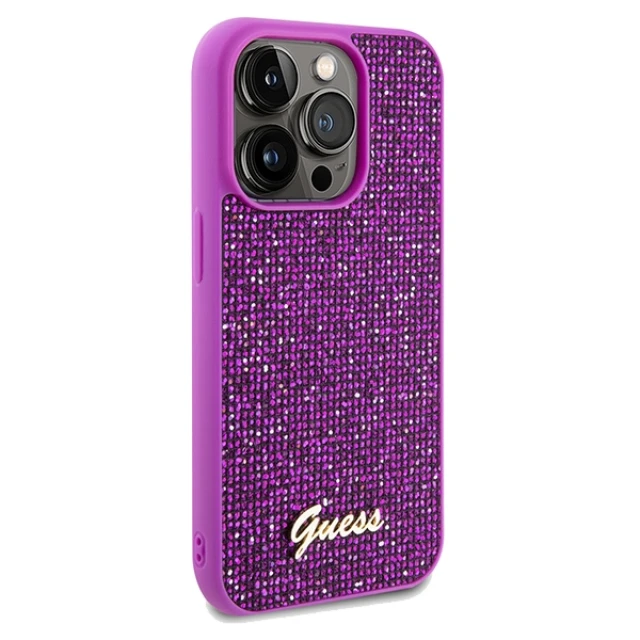 Чохол Guess Disco Metal Script для iPhone 14 Pro Max Fuschia (GUHCP14XPMSDGSF)