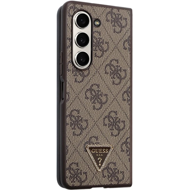 Чохол Guess Leather 4G Triangle Strass для Samsung Galaxy Fold5 (F946) Brown (GUHCZFD5P4TDPW)