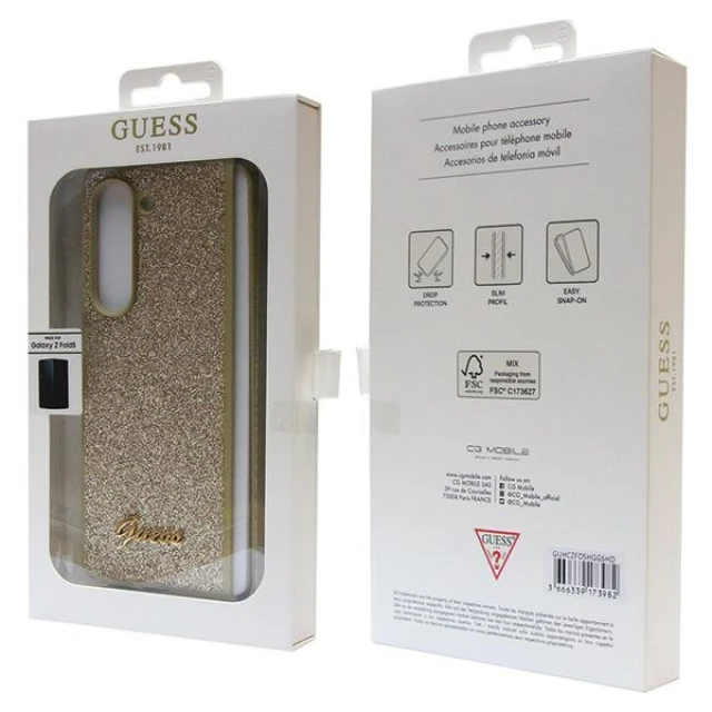 Чохол Guess Glitter Script для Samsung Galaxy Fold5 (F946) Gold (GUHCZFD5HGGSHD)