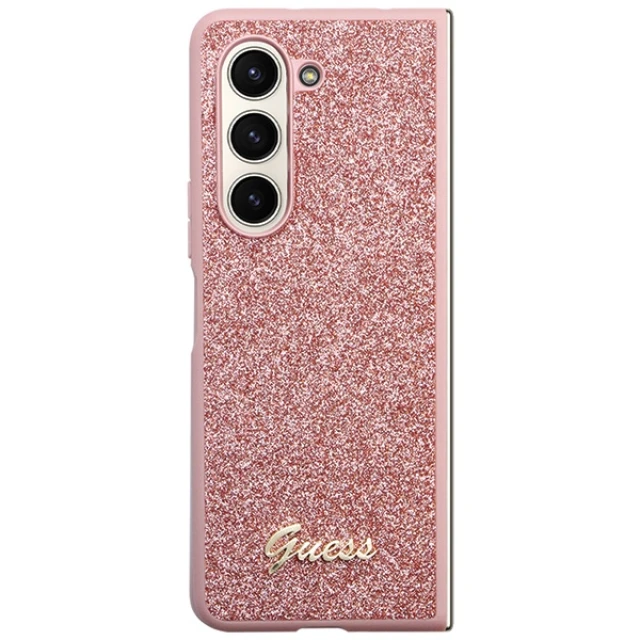 Чохол Guess Glitter Script для Samsung Galaxy Fold5 (F946) Pink (GUHCZFD5HGGSHP)