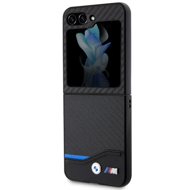 Чохол BMW Leather Carbon для Samsung Galaxy Flip5 (F731) Black (BMHCZF522NBCK)