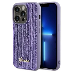 Чохол Guess Sequin Script Metal для iPhone 14 Pro Purple (GUHCP14LPSFDGSU)