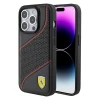 Чохол Ferrari Perforated Waves Metal Logo для iPhone 15 Pro Black (FEHCP15LPWAK)