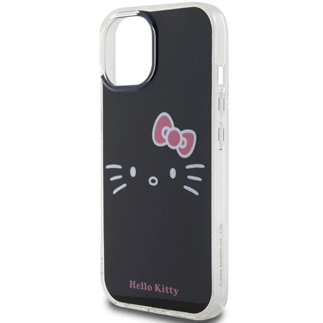 Чохол Hello Kitty Kitty Face для iPhone 15 | 14 | 13 Black (HKHCP15SHKHLK)