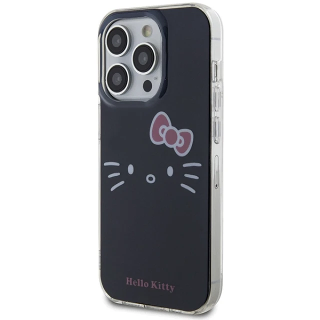 Чохол Hello Kitty IML Kitty Face для iPhone 15 Pro Black (HKHCP15LHKHLK)
