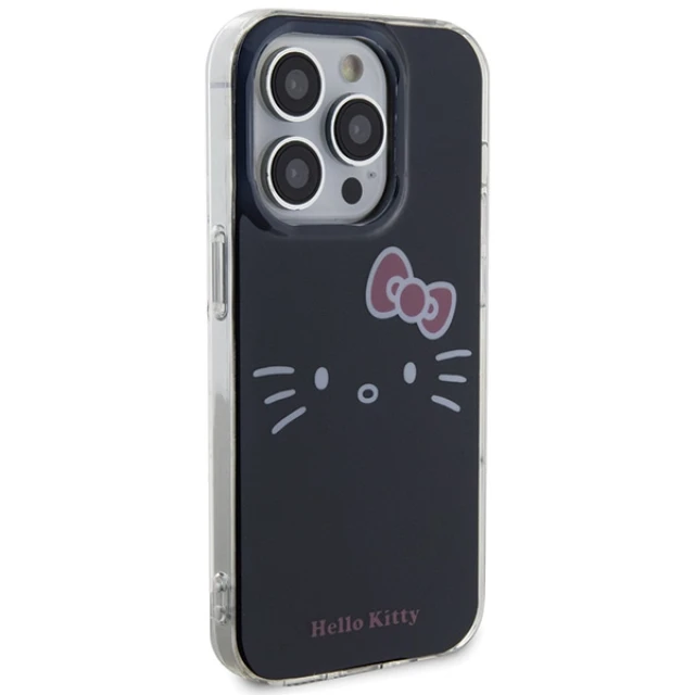 Чохол Hello Kitty IML Kitty Face для iPhone 15 Pro Black (HKHCP15LHKHLK)