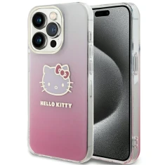 Чохол Hello Kitty IML Gradient Electrop Kitty Head для iPhone 13 Pro / 13 Pink (HKHCP13LHDGKEP)
