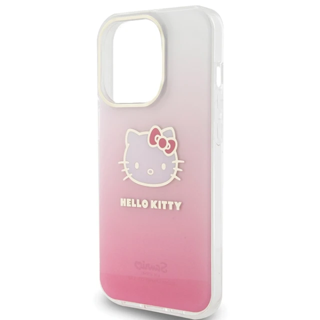 Чохол Hello Kitty IML Gradient Electrop Kitty Head для iPhone 13 Pro Max Pink (HKHCP13XHDGKEP)
