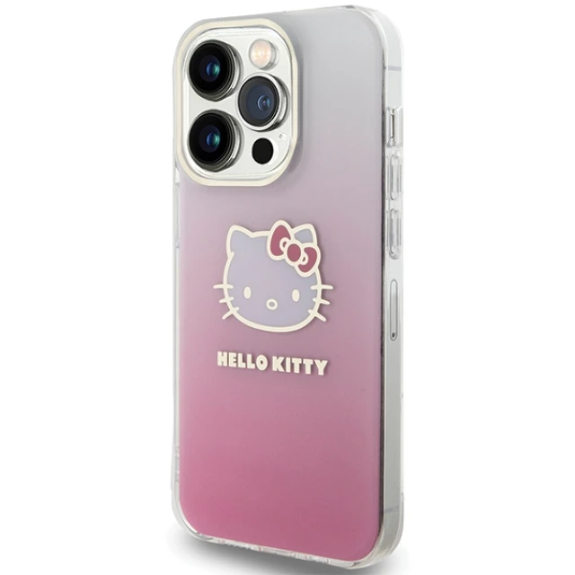 Чохол Hello Kitty IML Gradient Electrop Kitty Head для iPhone 14 Pro Max Pink (HKHCP14XHDGKEP)