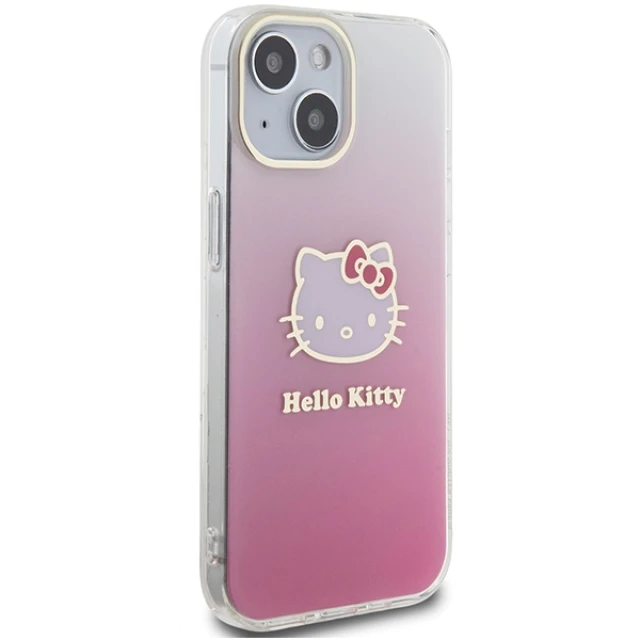 Чохол Hello Kitty IML Gradient Electrop для iPhone 15 / iPhone 14 / iPhone 13 Pink (HKHCP15SHDGKEP)
