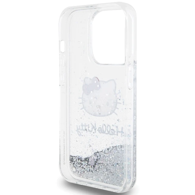 Чохол Hello Kitty Liquid Glitter Charms для iPhone 13 Pro Max Silver (HKHCP13XLIKHET)