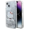 Чохол Hello Kitty Liquid Glitter Charms Kitty Head для iPhone 14 / 15 / 13 Silver (HKHCP14SLIKHET)