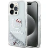 Чохол Hello Kitty Liquid Glitter Charms Kitty Head для iPhone 14 Pro Silver (Hel000024-0)