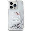 Чехол Hello Kitty Liquid Glitter Charms Kitty Head для iPhone 15 Pro Silver (HKHCP15LLIKHET)