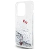 Чехол Hello Kitty Liquid Glitter Charms Kitty Head для iPhone 15 Pro Silver (HKHCP15LLIKHET)