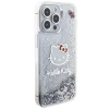 Чохол Hello Kitty Liquid Glitter Charms Kitty Head для iPhone 15 Pro Max Silver (HKHCP15XLIKHET)