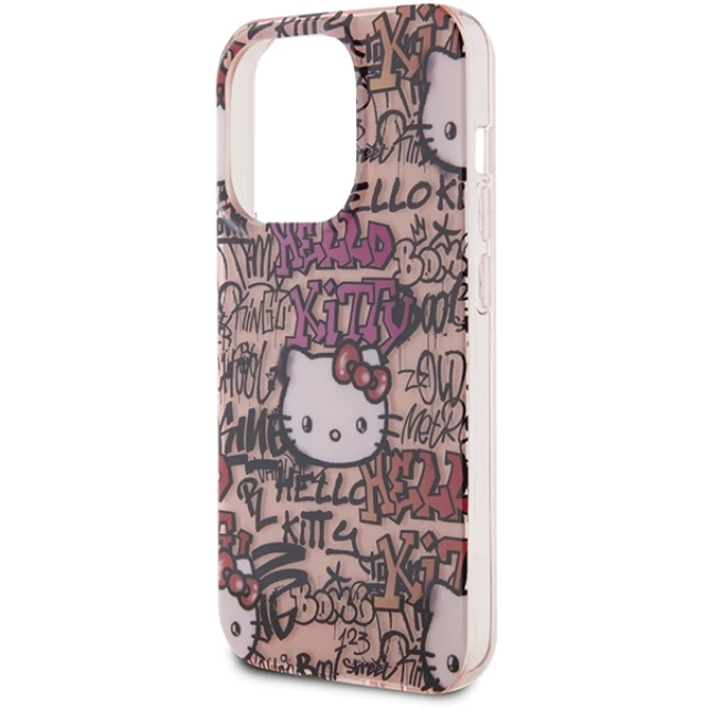 Чохол Hello Kitty IML Tags Graffiti для iPhone 13 Pro Max Pink (HKHCP13XHDGPTP)