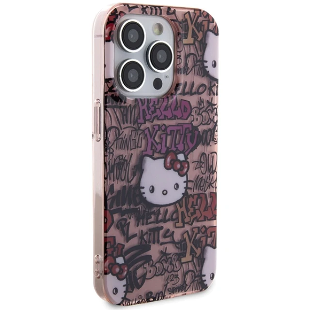 Чехол Hello Kitty Tags Graffiti для iPhone 14 Pro Pink (Hel000022-0)