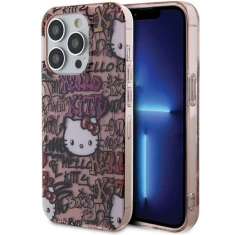 Чохол Hello Kitty IML Tags Graffiti для iPhone 15 Pro Pink (HKHCP15LHDGPTP)