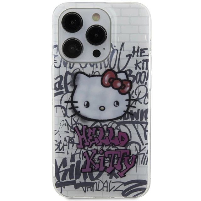 Чохол Hello Kitty Kitty On Bricks Graffiti для iPhone 14 Pro White (Hel000021-0)