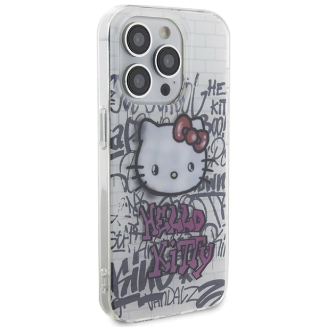 Чохол Hello Kitty Kitty On Bricks Graffiti для iPhone 14 Pro White (Hel000021-0)