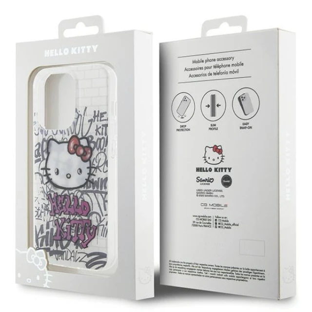 Чохол Hello Kitty Kitty On Bricks Graffiti для iPhone 14 Pro White (Hel000021-0)