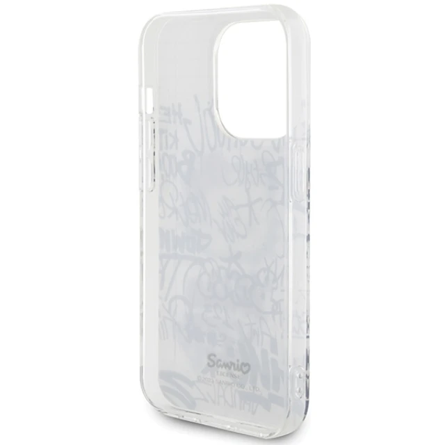 Чехол Hello Kitty Kitty On Bricks Graffiti для iPhone 15 Pro White (HKHCP15LHDGPHT)