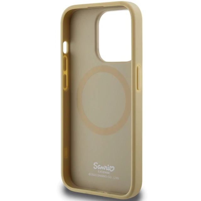 Чохол Hello Kitty Leather Kitty Head для iPhone 13 Pro Max Gold with MagSafe (HKHMP13XPGHCKD)