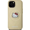 Чохол Hello Kitty Leather Kitty Head для iPhone 14 | 15 | 13 Gold with MagSafe (HKHMP14SPGHCKD)