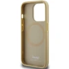 Чохол Hello Kitty Leather Kitty Head для iPhone 14 Pro Gold with MagSafe (Hel000044-0)