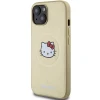 Чохол Hello Kitty Hardcase Leather Kitty Head для iPhone 15 / iPhone 14 / iPhone 13 Gold with MagSafe (HKHMP15SPGHCKD)