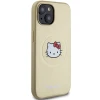 Чохол Hello Kitty Hardcase Leather Kitty Head для iPhone 15 / iPhone 14 / iPhone 13 Gold with MagSafe (HKHMP15SPGHCKD)