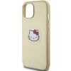 Чохол Hello Kitty Hardcase Leather Kitty Head для iPhone 15 / iPhone 14 / iPhone 13 Gold with MagSafe (HKHMP15SPGHCKD)