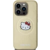 Чехол Hello Kitty Leather Kitty Head для iPhone 15 Pro Max Gold with MagSafe (HKHMP15XPGHCKD)