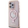 Чохол Hello Kitty Ring Stand Glitter Electrop Logo для iPhone 15 Pro Pink with MagSafe (KLHMP15LHMRSKHH)