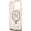 Чохол Hello Kitty Ring Stand Glitter Electrop Logo для iPhone 15 Pro Pink with MagSafe (KLHMP15LHMRSKHH)