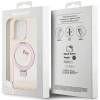 Чохол Hello Kitty Ring Stand Glitter Electrop Logo для iPhone 15 Pro Pink with MagSafe (KLHMP15LHMRSKHH)