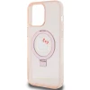 Чохол Hello Kitty Ring Stand Glitter Electrop Logo для iPhone 15 Pro Max Pink with MagSafe (Hel000117-0)
