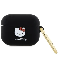 Чохол для навушників Hello Kitty Silicone 3D Kitty Head для AirPods Pro Black (HKAP3DKHSK)