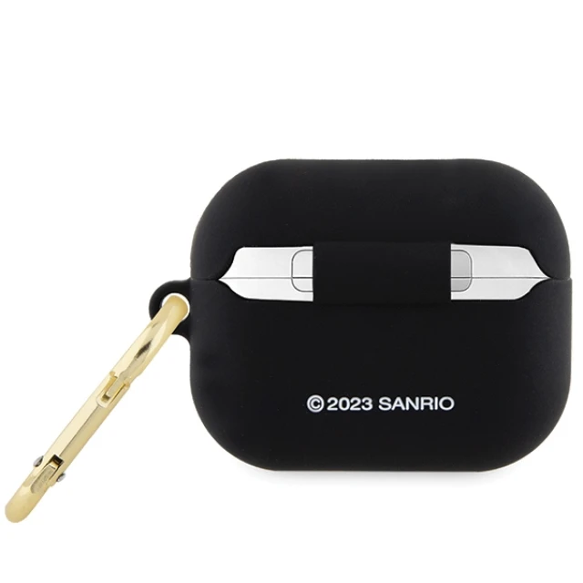 Чохол для навушників Hello Kitty Silicone 3D Kitty Head для AirPods Pro Black (HKAP3DKHSK)