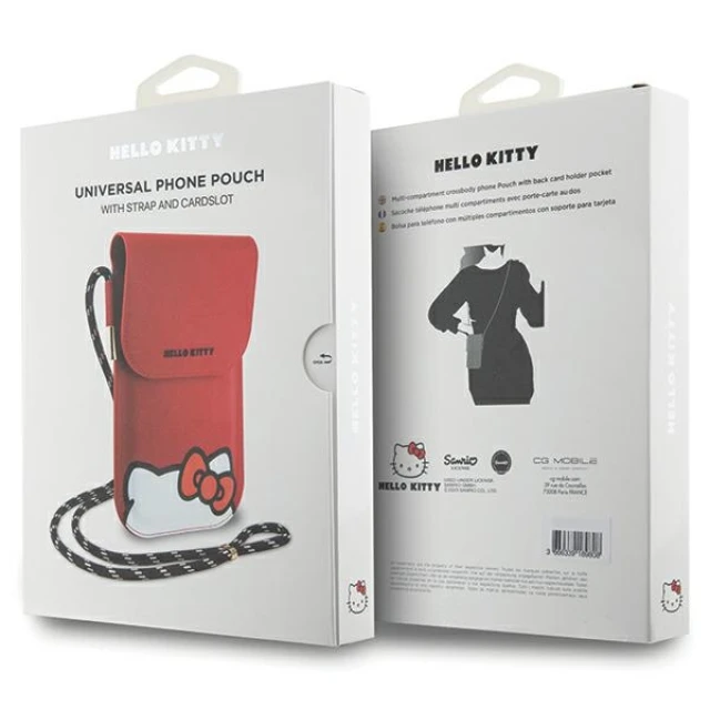 Сумка Hello Kitty Leather Hiding Kitty Cord Red (Hel000094-0)