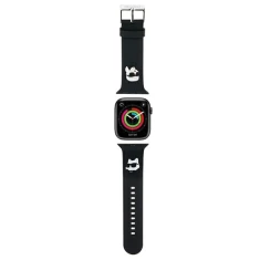 Ремінець Karl Lagerfeld 3D Rubber Karl & Choupette Heads для Apple Watch 42 (10 series) | 41 | 40 | 38 mm Black (KLAWMSLKCNK)