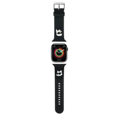Ремінець Karl Lagerfeld 3D Rubber Karl & Choupette Heads для Apple Watch 49 | 46 | 45 | 44 | 42 mm (1-3 series) Black (KLAWLSLKCNK)