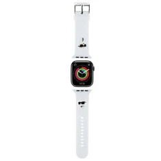 Ремінець Karl Lagerfeld 3D Rubber Karl & Choupette Heads для Apple Watch 49 | 46 | 45 | 44 | 42 mm (1-3 series) White (KLAWLSLKCNH)
